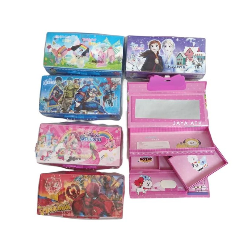 

KOTAK PENSIL KODE TEMPAT PENSIL 3D DIMENSI KARAKTER ANAK BESAR KACA