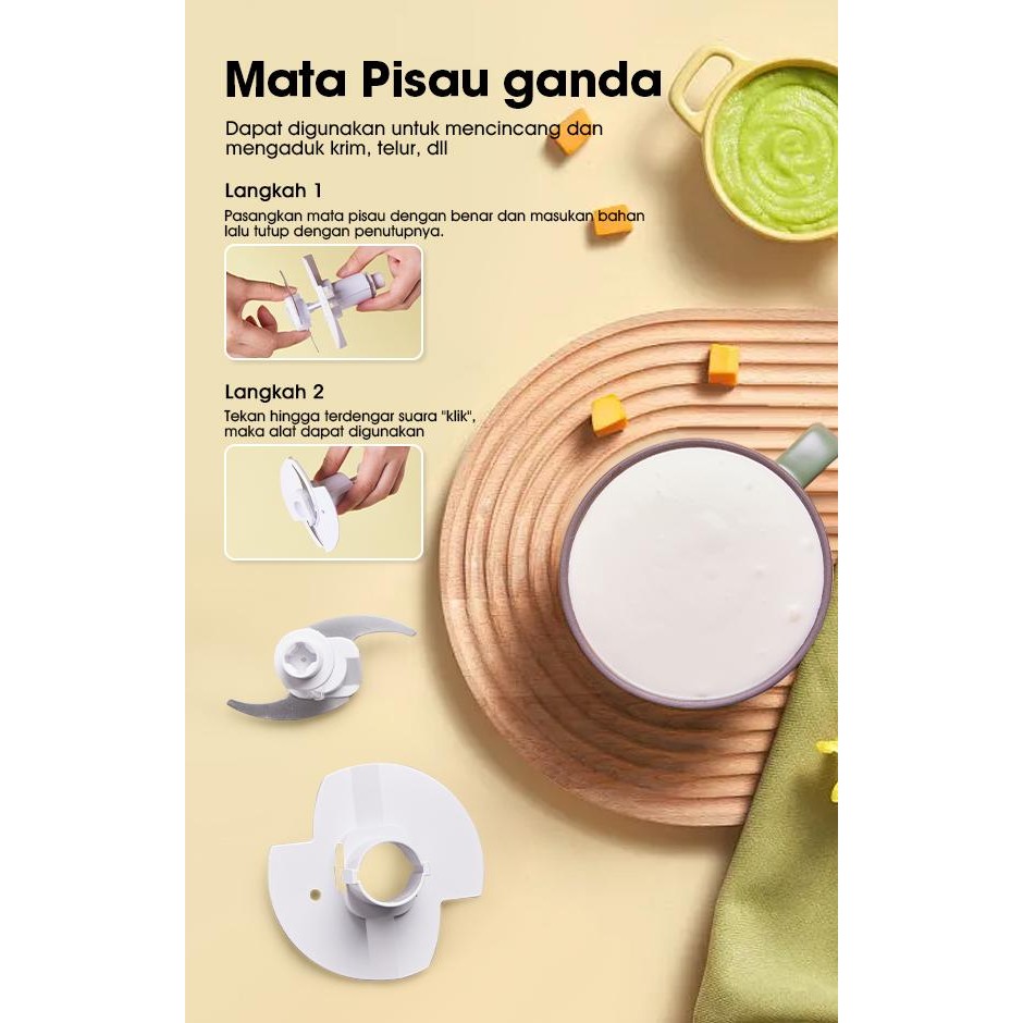 SAMONO Chopper Blender Daging Penggiling Meat Penghalus Bumbu Elektrik