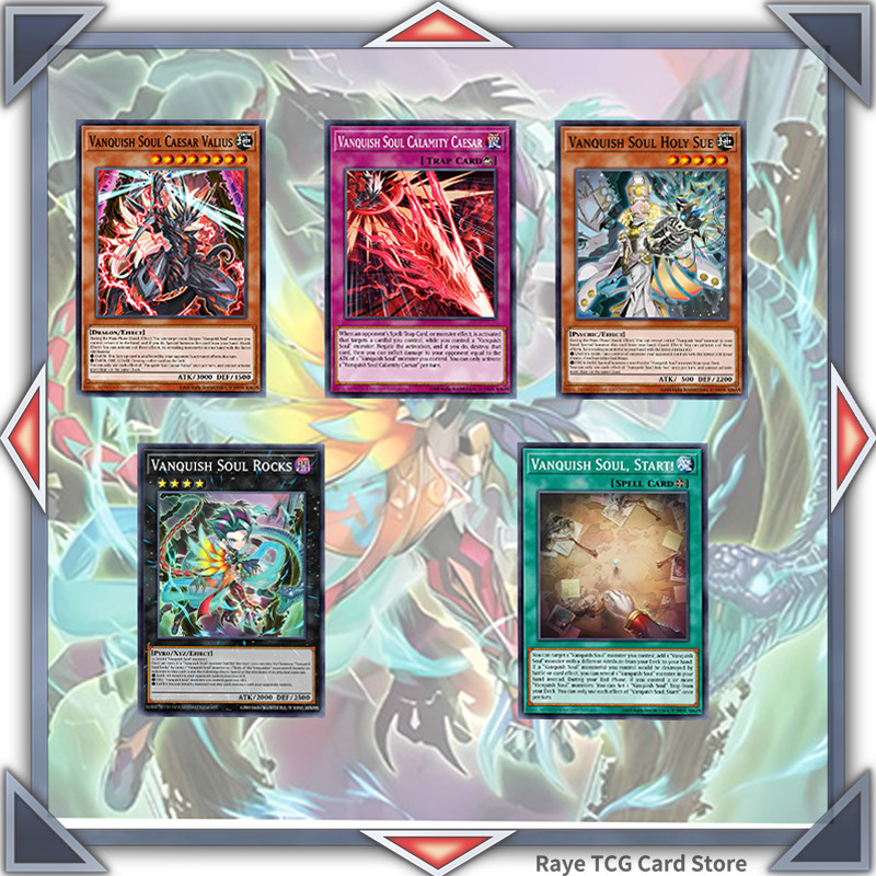 70Pcs Vanquish Soul K9 Yugioh Card Game Deck Easy Play Not Original Master Duel Diy Deck Md Rocks