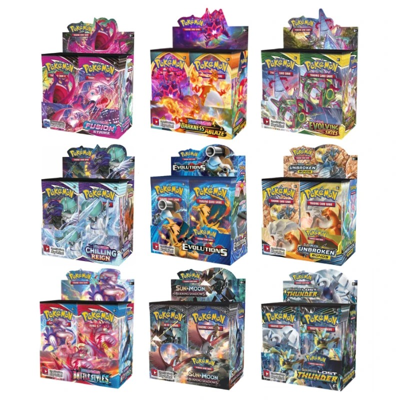 Pokemon Card Tcg: 324Pcs Evolutions Scarlet Violet Brilliant Stars Booster Box Pokemon Cards 36 Pack