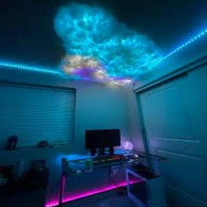 Full Set Lampu Tidur Led Awan Petir Super Besar Hiasan Dinding Dekorasi Kamar Gaming Hiasan Kamar