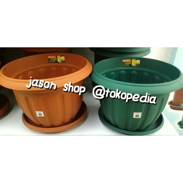 Lotus Pot No.8 Lion star/Pot tanaman, bunga Lion star No.8 Kode 1276