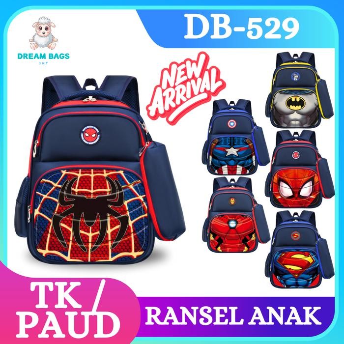 Tas Sekolah Anak Laki Laki Tk Karakter Timbul 3D Led Ransel Paud Cowok