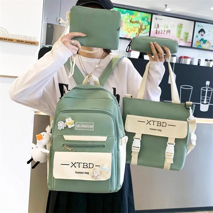 Tas Ransel Set 4 In 1 Anak Sekolah Sd Smp Sma Fashion Wanita Tas Sekolah Anak Perempuan