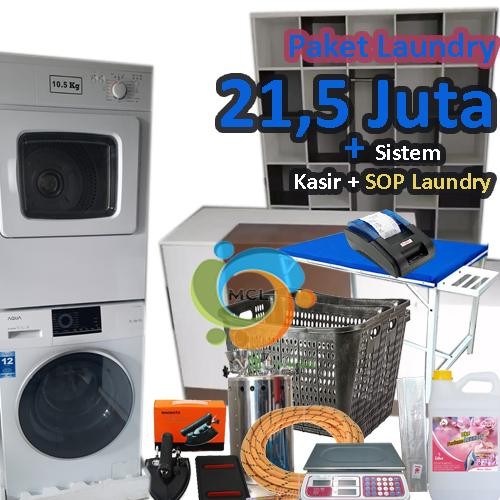 paket usaha laundry kiloan murah lengkap meja dan lemari laundry