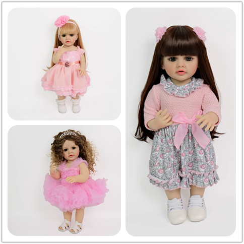Npk 55Cm Betty Soft Silicone Vinyl Reborn Toddler Girl Doll Lifelike Princess Baby Doll  ristmas