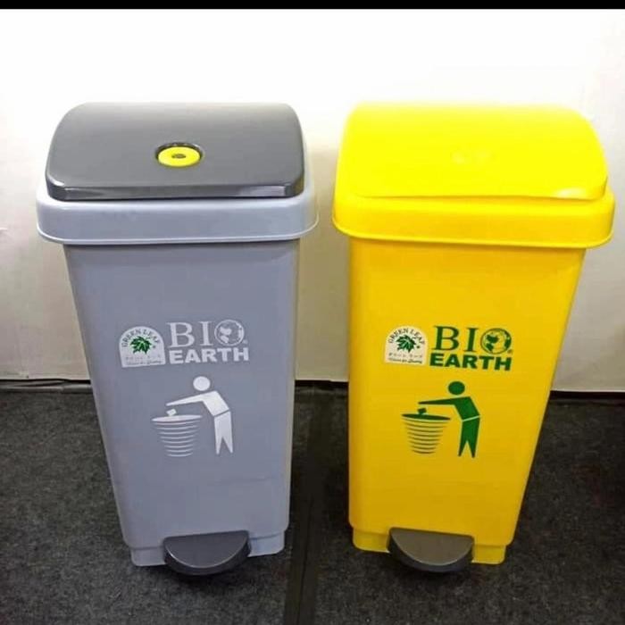 TEMPAT SAMPAH INJAK BESAR BAGUS 50LITER BEARTH - GREEN LEAF