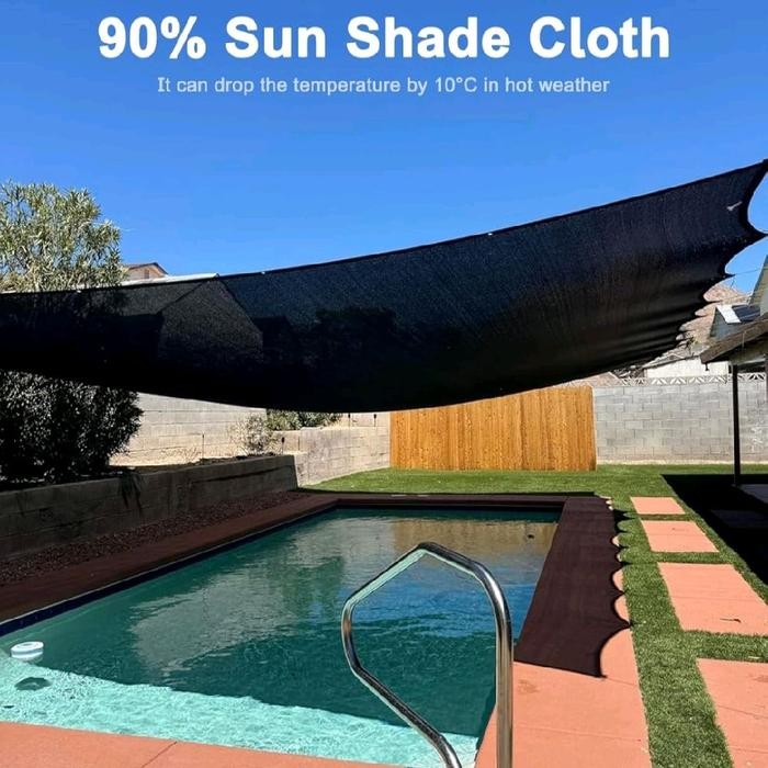 PREMIUM Paranet Anti Sinar Matahari HDPE 90% Hitam Untuk Tanaman Tumbuhan Lebar 3 Meter Perlindungan