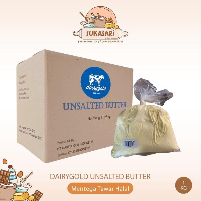 

Dairygold Unsalted Butter 1kg Repack Mentega Tawar Halal