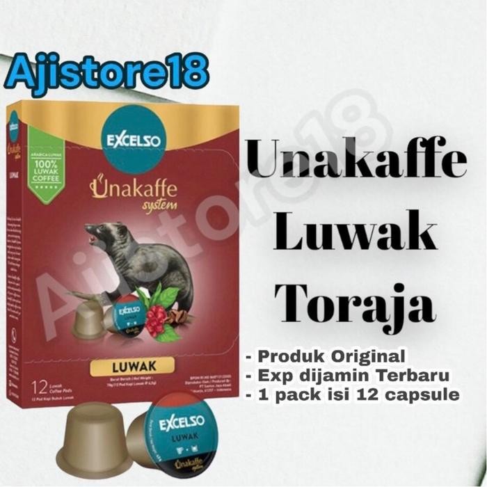 

Excelso kopi kapsul Unakaffe Luwak- Coffee Bubuk Kapsul Luwak Toraja