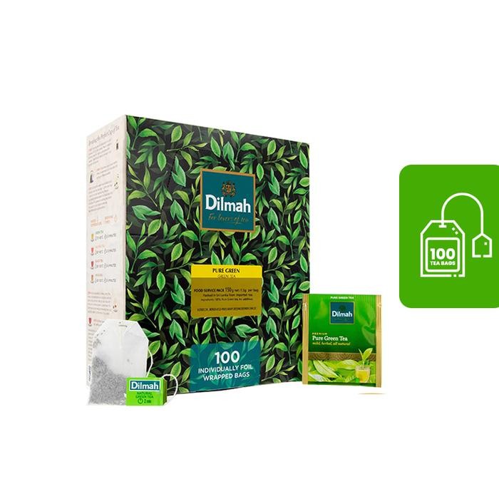 

Dilmah Pure Greentea Foil Envelope 100s - Teh Celup
