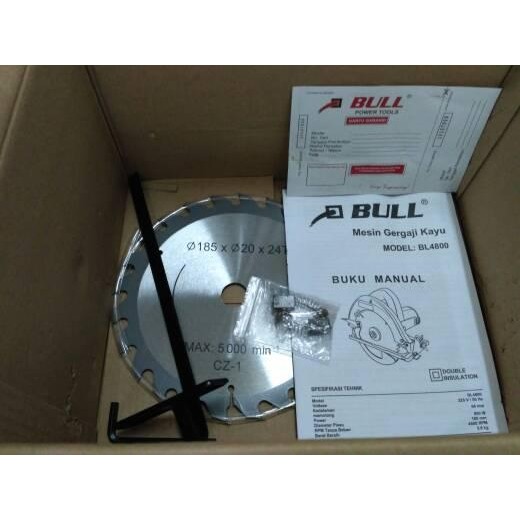 Populer Mesin Gergaji Kayu 7" Bull/ Circular Saw 7" Bull Berkualitas
