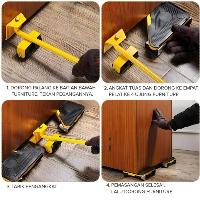 Alat Roda Roller Pemindah Pengangkat Penggeser Furniture Barang Berat