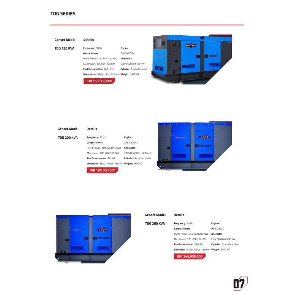 GENSET SILENT 125 KVA ORIGINAL TSUZUMI JAPAN