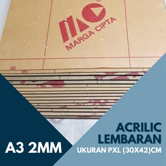 PREMIUM ACRILIC / AKRILIK LEMBARAN A3 2MM TRANSPARAN