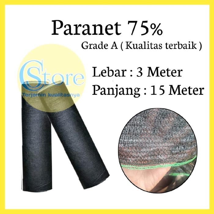 PREMIUM Paranet 75% Lebar 3 Meter Panjang 15 Meter - Kualitas Terbaik Tanaman jaring paranet 3 15