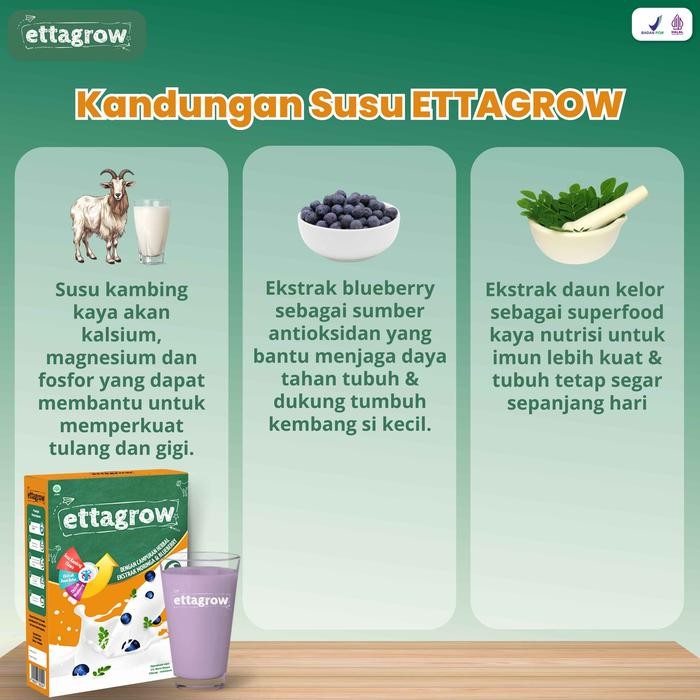 

BARANG TERLARIS Paket 2 Box Susu EttaGrow - Susu Kambing Bahan Herbal Alami Blueberry & Daun Kelor -