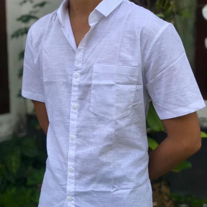 Promo Baju Kemeja Putih Pria Pakaian Adat Bali Original