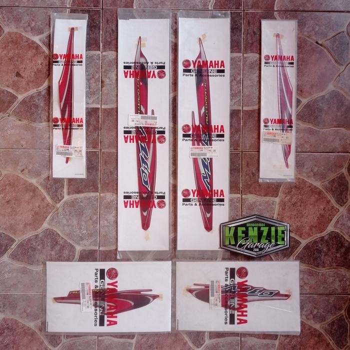 Stiker Striping Yamaha Mio Sporty Merah Marun Spoke 2006 Original Ygp