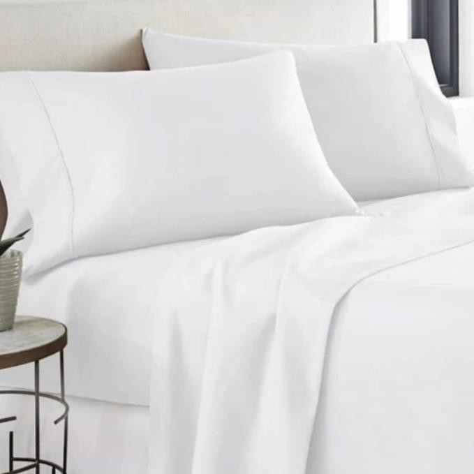 PREMIUM Sprei Hotel Sprei Saja Katun Premium Hotel Polos Putih