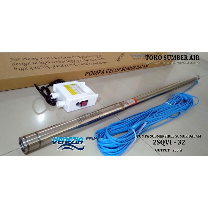 POMPA SUBMERSIBLE VENEZIA 2SQV 1-32 DENGAN KABEL CASING 2 INCH