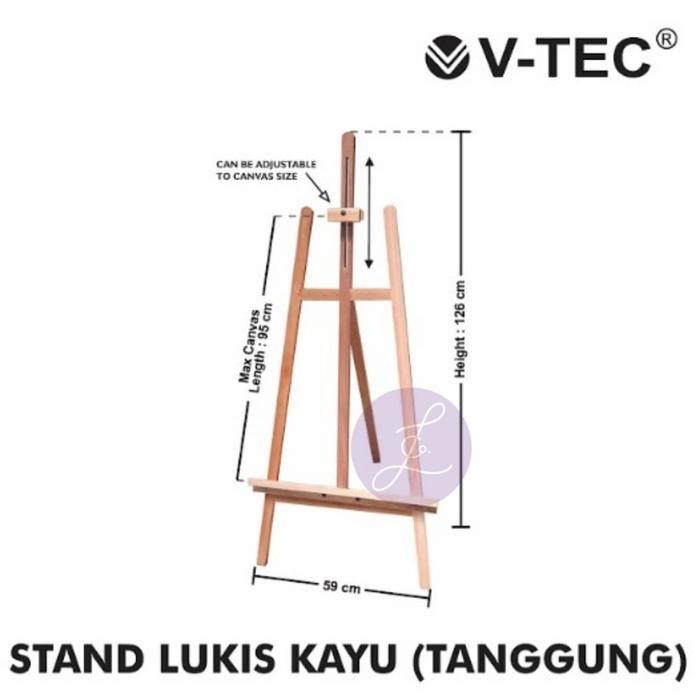

V-Tec Easel Kayu / Standar Lukis Kayu Kecil / Tanggung / Besar