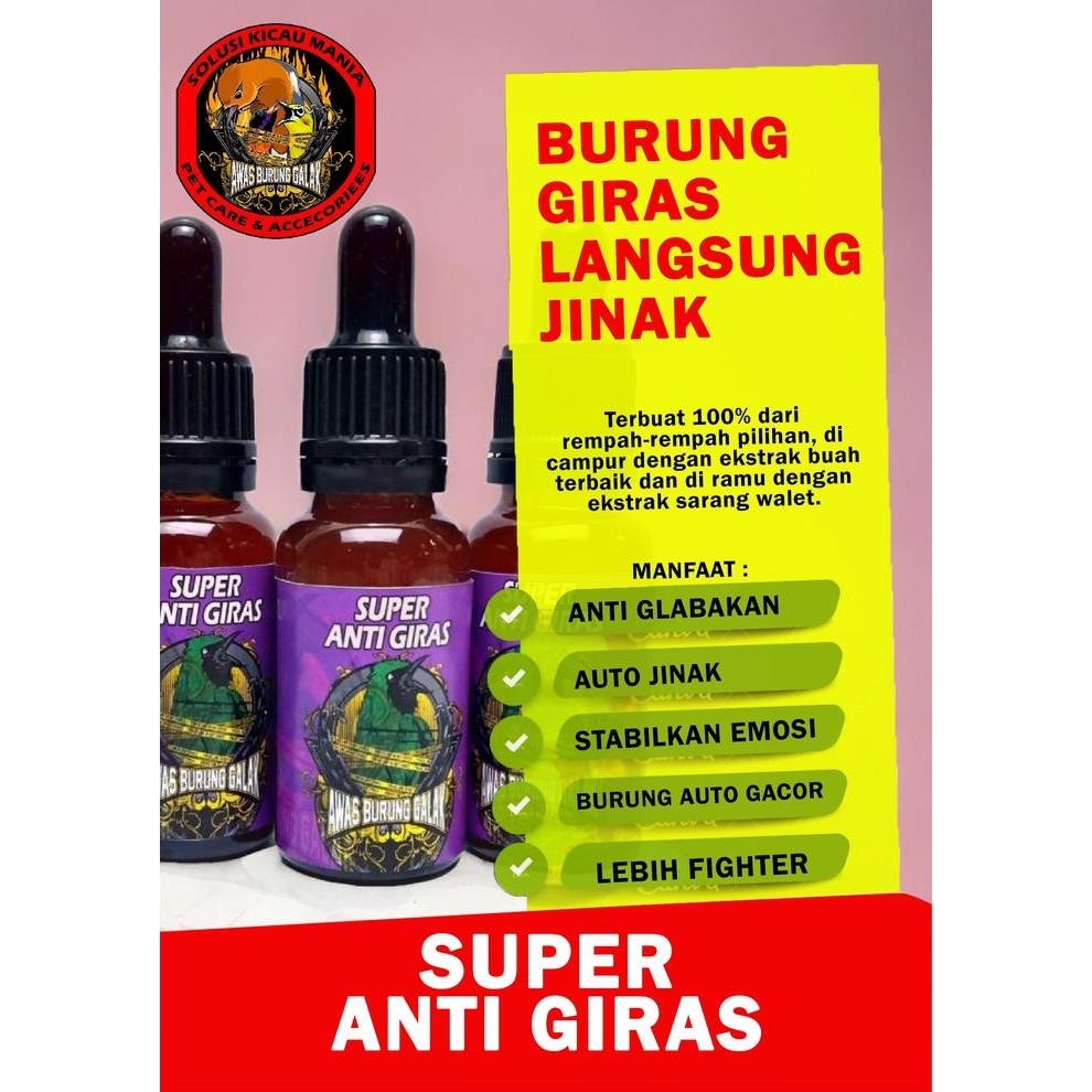VITAMIN PENJINAK SEMUA BURUNG SUPER ANTI GIRAS BURUNG LANGSUNG JINAK