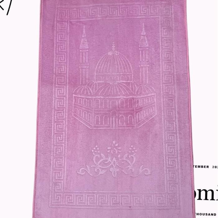 Forever - Sajadah Turki Muslim Turkey Segi 4 Motif Polos Turkey Embos Sajadah Lembut Tebal Premium