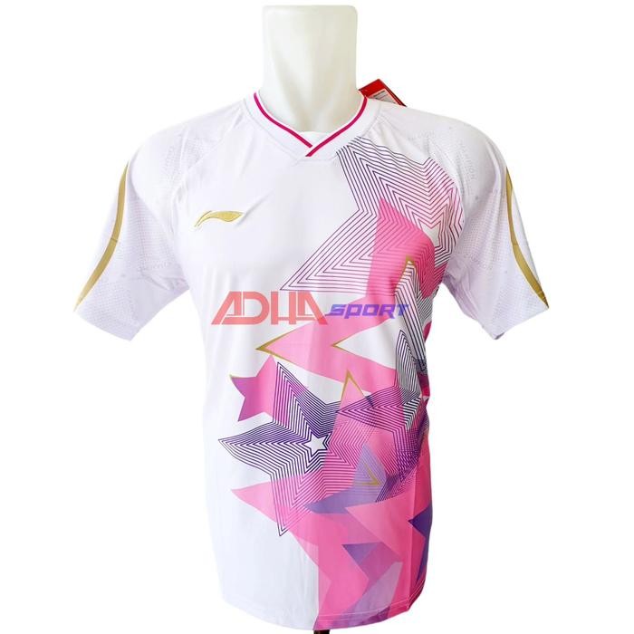Promo Kaos Badminton Pingpong L6562 / L 6562 Putih Baju Jersey Tenis Meja