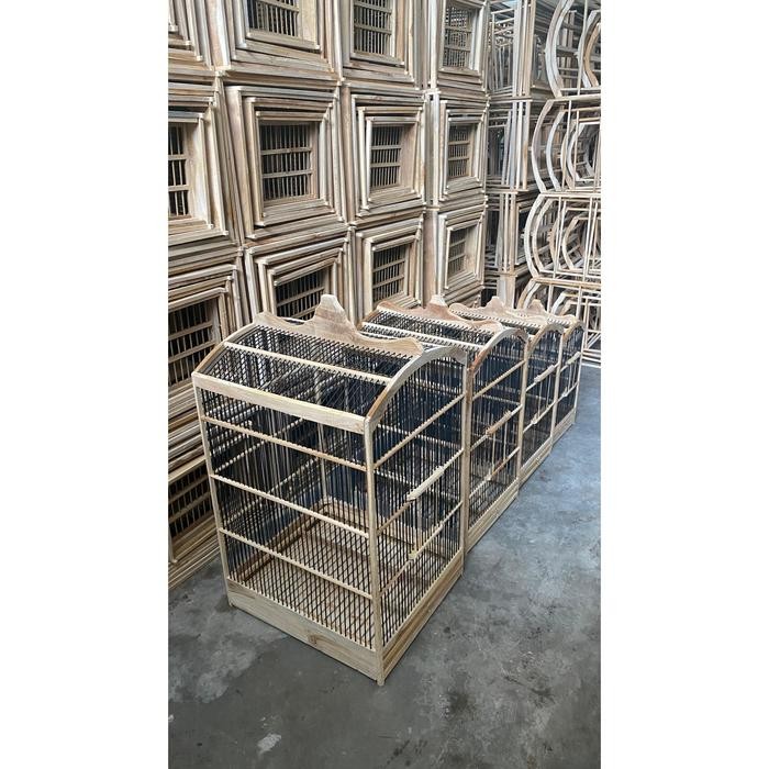 Sangkar mentahan kayu jati model oriq sangkar burung murah