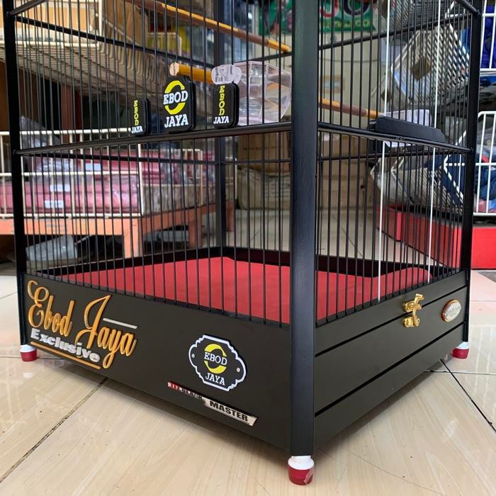 SANGKAR KANDANG KOTAK EBOD JAYA BLACK MASTER EXCLUSIVE RUJI FIBER LIMITED EDITION NO. 2 FULL AKRILIK