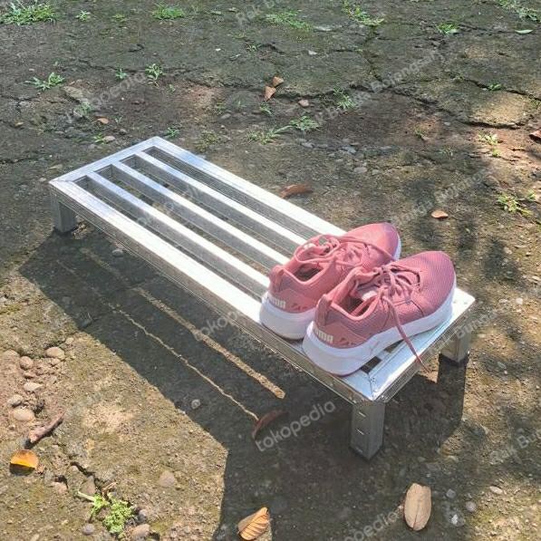 rak sepatu sandal besi rak kuat industrial minimalis anti karat
