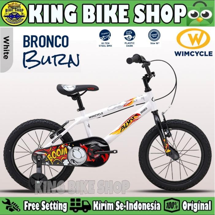 Sepeda Anak Laki BMX WIMCYCLE BRONCO BURN Ukuran 16 Inch Garansi