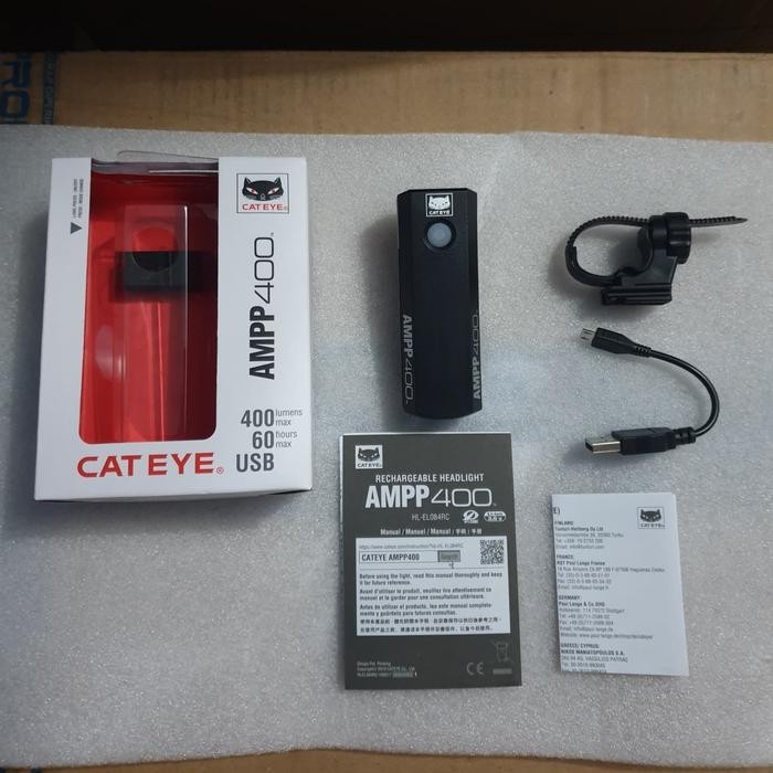 lampu sepeda cateye ampp400 cat eye ampp 400 depan usb led charger mtb