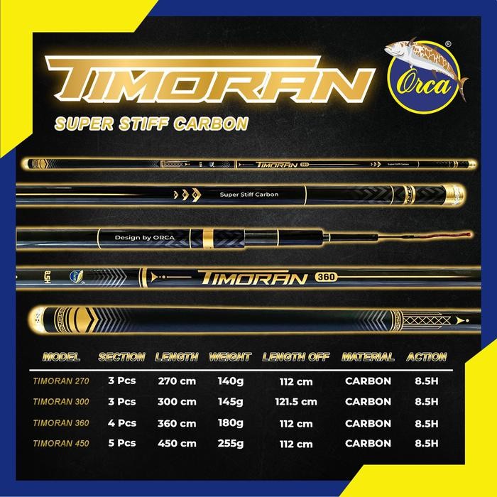 Joran Tegek Orca Timoran Bahan Carbon 8.5H