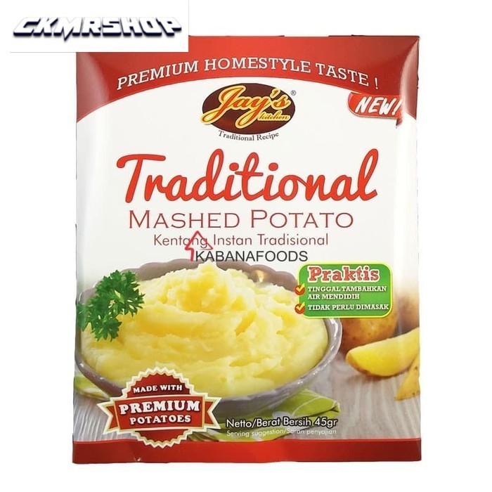 

JAY'S MASHED POTATO TRADITIONAL 45GR - jays mash potato kentang instan