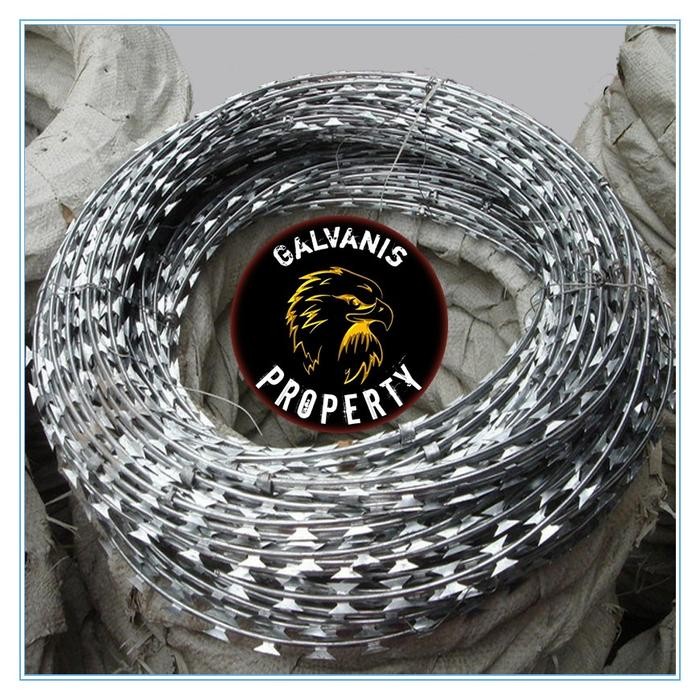 PREMIUM kawat duri pagar rumah galvanis anti karat/ Kawat Duri Silet CBT 65 mm