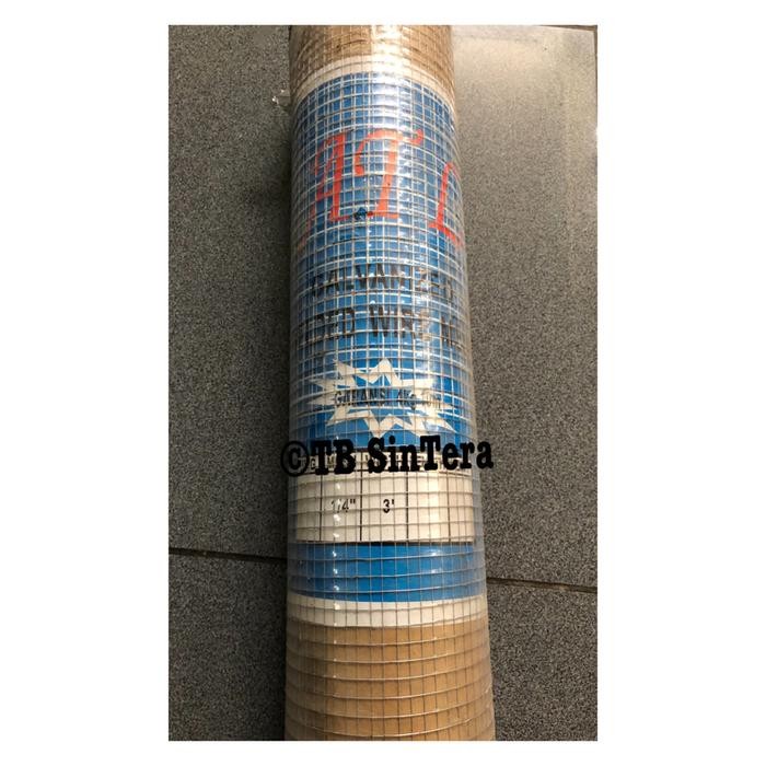 PREMIUM Ram Kawat Loket Galvanis 1/4" Silver Kotak 0,7 Cm / Kawat Kandang Ayam