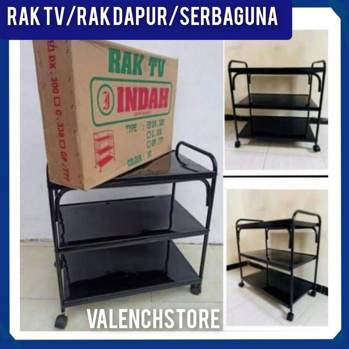 PREMIUM rak tv indah/ rak galon / rak buku / rak tv besi dx300 /rak dapur