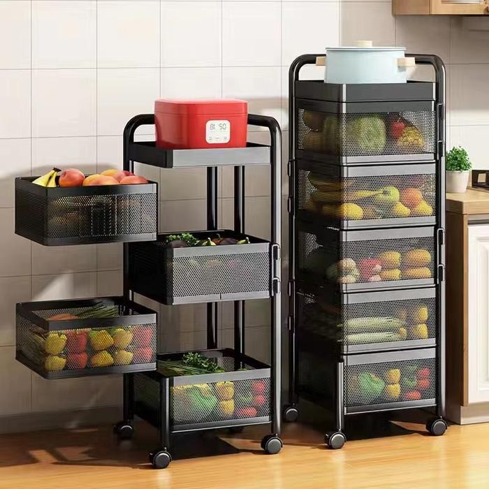 PREMIUM Rak Rotary Besi anti karat/ Rak Penyimpanan / Rak putar / Rak Dapur