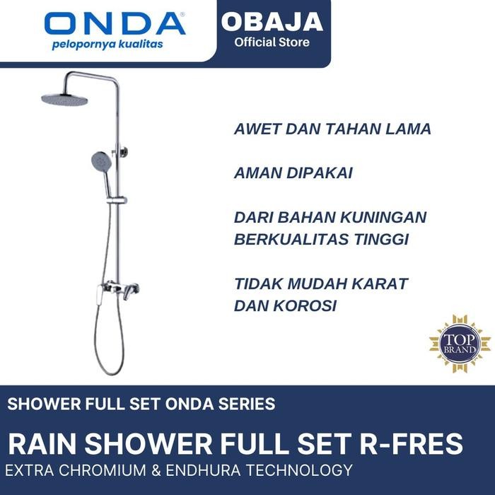 PREMIUM Onda Rain Shower Full Set R FRES Onda/Satu Set Tiang Shower R FRES ONDA
