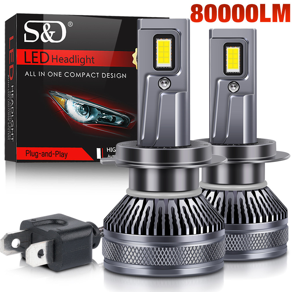 80000LM H7 H4 Led H1 H3 H8 H11 H16JP 9005 HB3 9006 HB4 9012 HIR2 LED