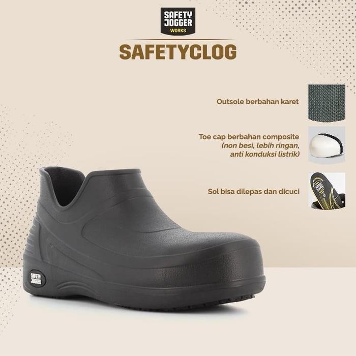 Sepatu Safety Jogger Safetyclog / Safety Shoes Chef Dapur Anti Slip Safety Clog