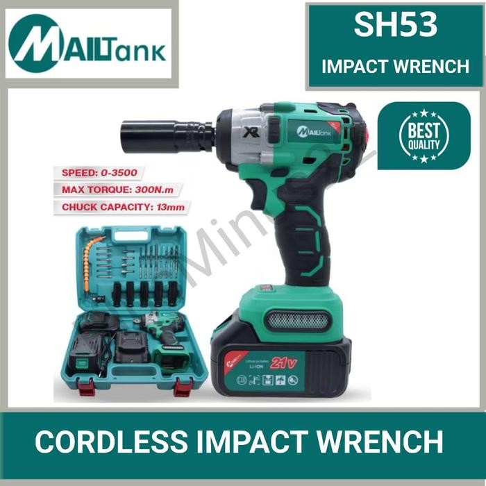 Mailtank Sh53 / Cordless Impact Wrench / Pembuka Pengencang Baut 48V
