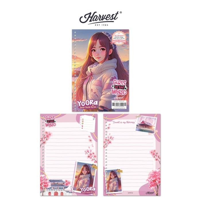 

[Deli Atk] Loose Leaf / Kertas Binder Harvest A5 Girls Of The World Isi 3 - East