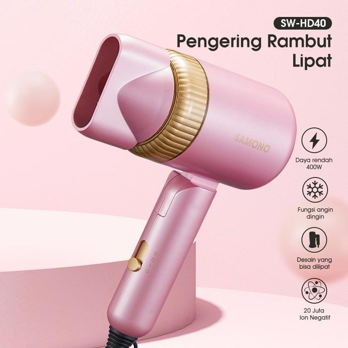 samono hair dryer sw-hd40 low watt swhd40 pengering rambut sw hd40 [mutu terbaik]