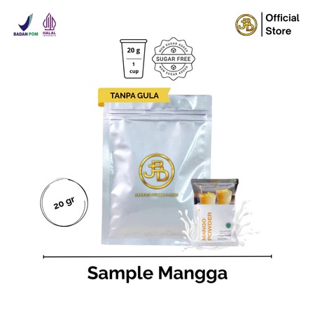 

Sample Bubuk Minuman Premium Rasa Rasa Mango Halal 20gr Siap Seduh | JBD