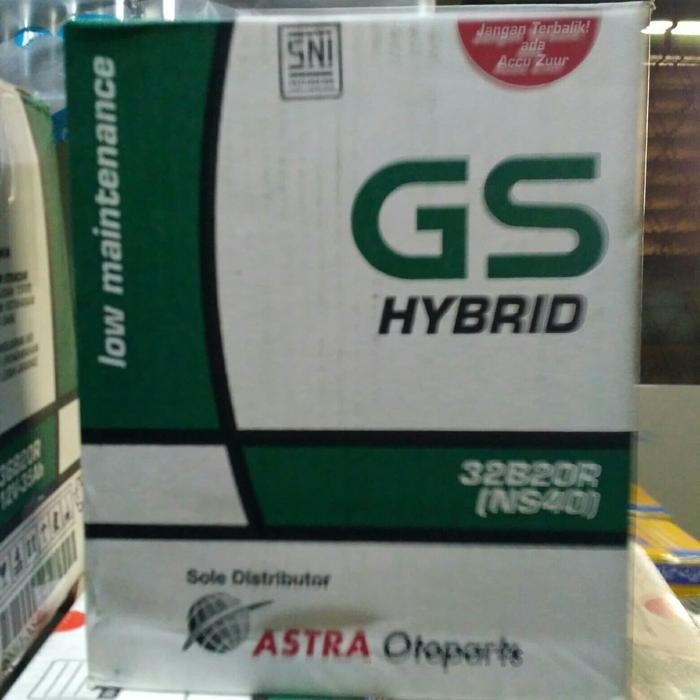 Aki Mobil / Battery Gs Astra Type Gs Hybrid 32B20R / Ns40 12V 32Ah
