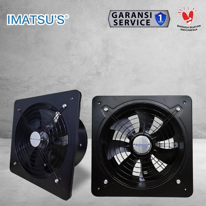 EXHAUST FAN BESI IN OUT 12 INCH WALL AIR DUCT BOOSTER FAN 12" KIPAS HEXOS DINDING 2 ARAH / KELUAR