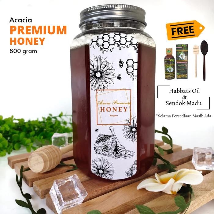 

Madu Honey Kental Herbal Akasia Khasmir Premium Grade A 100% 800gr Botol Honey